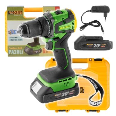Akumuliatorinis gręžtuvas-suktuvas „ProCraft PA20Li” Akumuliatorinis gręžtuvas-suktuvas „ProCraft PA20Li”