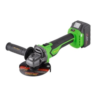 Akumuliatorinis kampinis šlifuoklis „ProCraft PGA22” 1 Akumuliatorinis kampinis šlifuoklis „ProCraft PGA22” 1