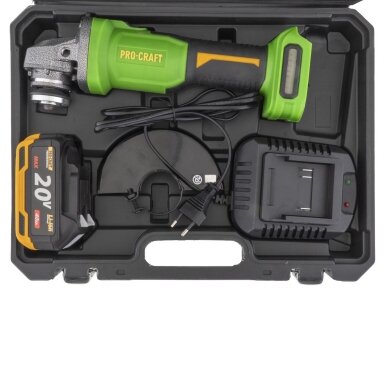 Akumuliatorinis kampinis šlifuoklis „ProCraft PWA220” 12 Akumuliatorinis kampinis šlifuoklis „ProCraft PWA220” 12