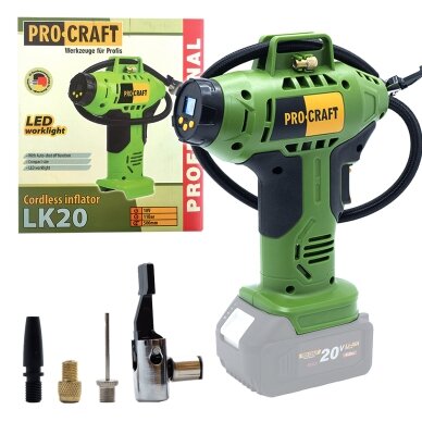 Akumuliatorinis kompresorius „ProCraft LK20” Akumuliatorinis kompresorius „ProCraft LK20”