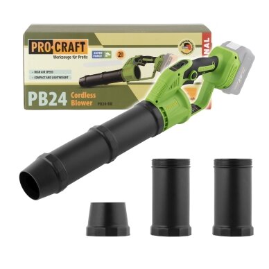 Akumuliatorinis lapų pūstuvas „ProCraft PB24bb" Akumuliatorinis lapų pūstuvas „ProCraft PB24bb"