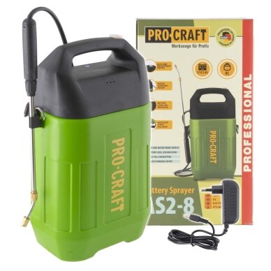 Akumuliatorinis purkštuvas „ProCraft AS2-8” Akumuliatorinis purkštuvas „ProCraft AS2-8”