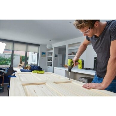 Akumuliatorinis suktuvas - gręžtuvas Ryobi R18DD2-220S, 18V, 2x2.0Ah 4 Akumuliatorinis suktuvas - gręžtuvas Ryobi R18DD2-220S, 18V, 2x2.0Ah 4