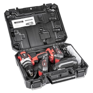 Akumuliatorinis smūginis suktuvas-gręžtuvas Cedrus CEDHD58LI-SET, 18V, 2x2.0Ah 10