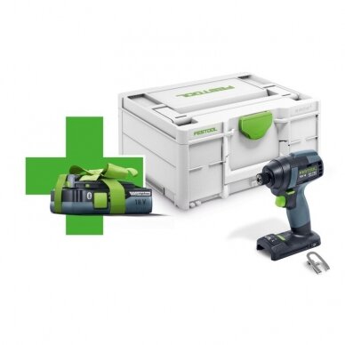 Festool Akumuliatorinis smūginis suktuvas TID 18-Basic (Dovana FESTOOL 1 x 18 V 4,0 Ah akumuliatorius)