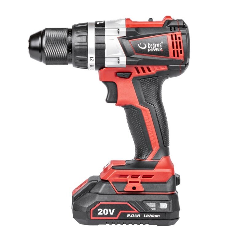Akumuliatorinis smūginis suktuvas-gręžtuvas Cedrus CEDHD58LI-SET, 18V, 2x2.0Ah 2
