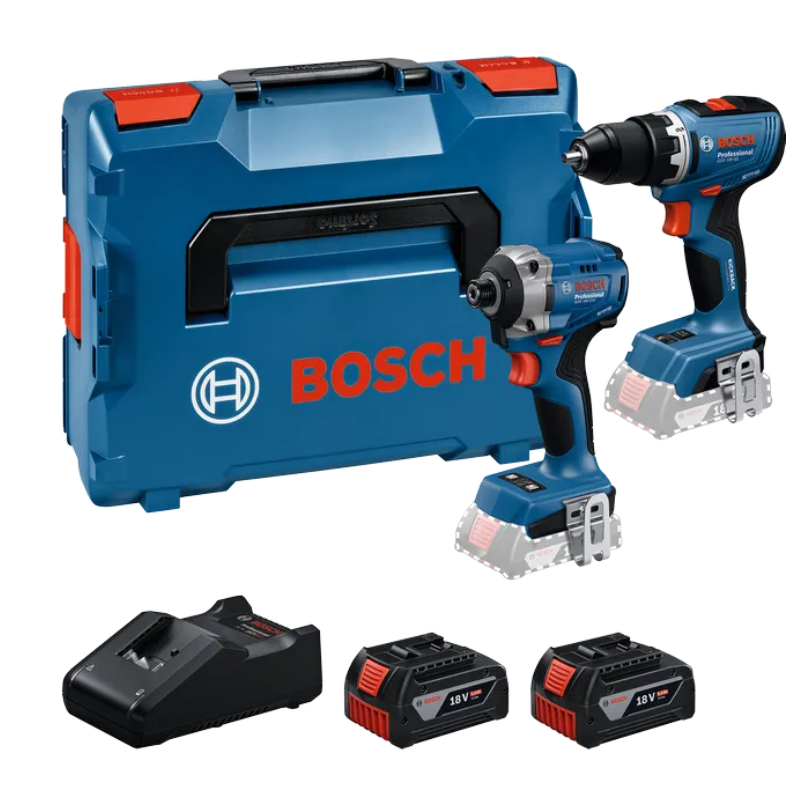 Akum. suktuvų komplektas Bosch GSR 18V-65 + GDR 18V-215, 18V, 2x5.0 Ah, 0615A50090