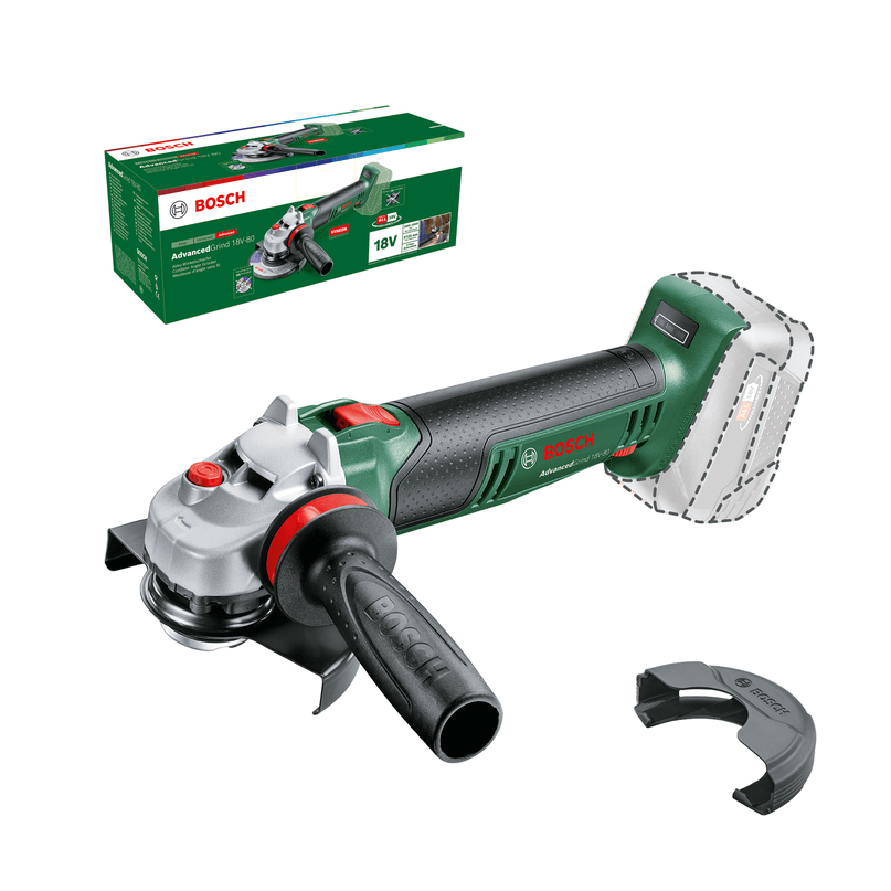 Akumuliatorinis kampinis šlifuoklis Bosch Advanced Grind 18V-80 BT, 18 V, (be akum. ir krov.) Akumuliatorinis kampinis šlifuoklis Bosch Advanced Grind 18V-80 BT, 18 V, (be akum. ir krov.)