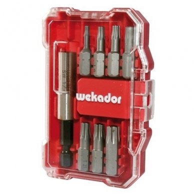 Antgaliukų komplektas 9vnt Torx Wekador Antgaliukų komplektas 9vnt Torx Wekador
