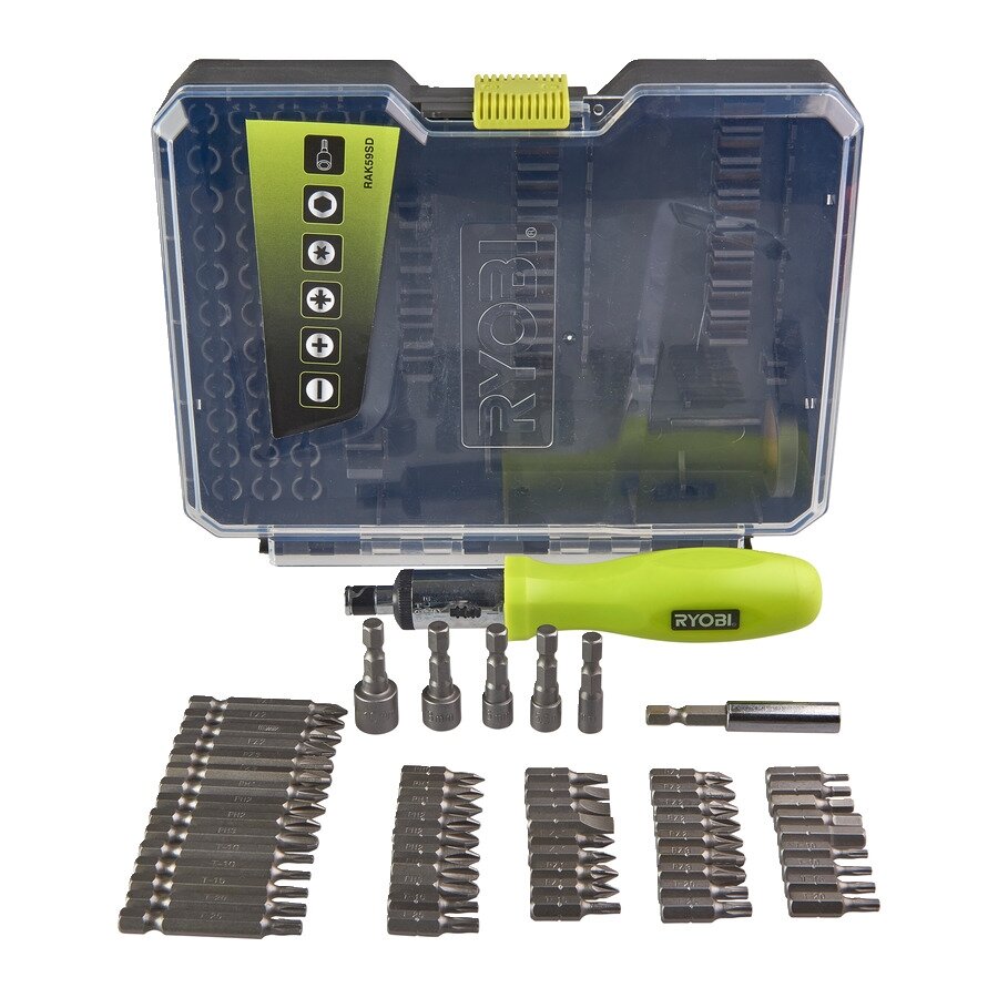 Antgalių komplektas su suktuvu Ryobi RAK59SD Antgalių komplektas su suktuvu Ryobi RAK59SD