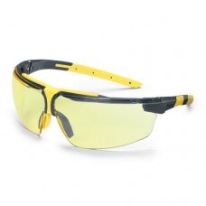 Apsauginiai akiniai Uvex i-3 s geltona linze, supravision excellence (nesibraižantys ir nerasojantys) padengimas, antracito/geltonos kojelės.
