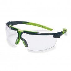 Apsauginiai akiniai Uvex i-3 S (slim versija) skaidria linze, supravision excellence (nesibraižantys ir nerasojantys) padengimas, juodos/žalios kojelės. Supkuota mažmeninėje kartoninėje dėžutėje 1 vnt