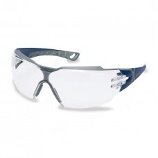 Apsauginiai akiniai  Uvex Pheos CX2 skaidria linze, supravision excellence padengimas, mėlynos/pilkos kojelės. Supakuota mažmeninėje kartoninėje dėžutėje 1 vnt