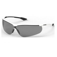 Apsauginiai akiniai Uvex Sportstyle, pilka linzė, supravision extreme (nerasojantys, nesibraižantys) padengimas, baltos/juodos kojelės