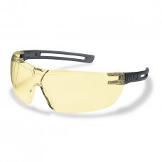 Apsauginiai akiniai Uvex X-Fit, geltona panoraminė linzė, supravision excellence (nesibraižo, nerasoja) padengimas. Juodos kojelės