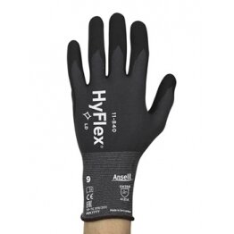 Apsauginės pirštinės Ansell HyFlex 11-840, 9 dydis, itin plonos, nailonas, spandex. Nitrilo putų delno padengimas. Apsauginės pirštinės Ansell HyFlex 11-840, 9 dydis, itin plonos, nailonas, spandex. Nitrilo putų delno padengimas.
