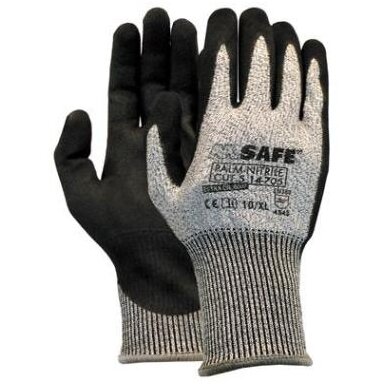 Apsauginės pirštinės M-Safe Palm-Nitrile Cut 5 atsparumas pjūviams 5/D lygis, 14-705, nailonas/lycra/HPPE/stiklo pluoštas., dydis 9/L Apsauginės pirštinės M-Safe Palm-Nitrile Cut 5 atsparumas pjūviams 5/D lygis, 14-705, nailonas/lycra/HPPE/stiklo pluoštas., dydis 9/L