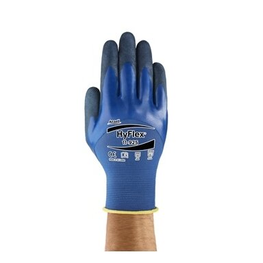 Apsauginės pirštinės su dviguba nitrilo danga Ansell HyFlex® 11-925, dydis 9 Apsauginės pirštinės su dviguba nitrilo danga Ansell HyFlex® 11-925, dydis 9