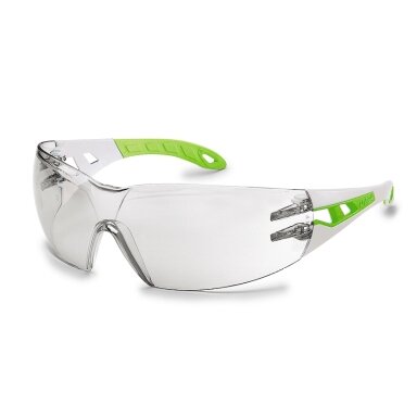 Apsauginiai akiniai Uvex Pheos S (slim fit) skaidria linze, supravision excellence (nesibraižantys ir nerasojantys) padengimas, baltos/žalios kojelės. Apsauginiai akiniai Uvex Pheos S (slim fit) skaidria linze, supravision excellence (nesibraižantys ir nerasojantys) padengimas, baltos/žalios kojelės.