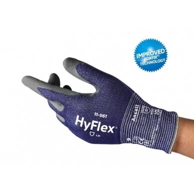 Apsauginės pirštinės Ansell HyFlex® 11-561, atsparumo pjovimui lygis C, dydis 11 Apsauginės pirštinės Ansell HyFlex® 11-561, atsparumo pjovimui lygis C, dydis 11