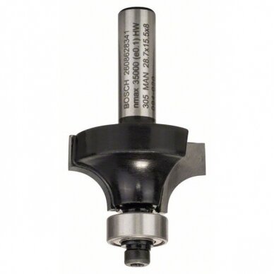Apvalinimo freza Bosch 8/15.5/53 mm, su guoliu 2608628341 Apvalinimo freza Bosch 8/15.5/53 mm, su guoliu 2608628341