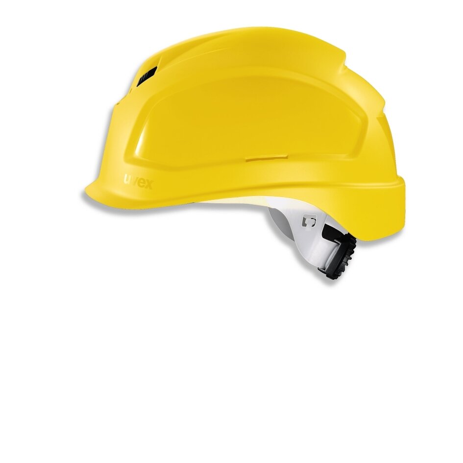 Apsauginis šalmas Uvex Pheos B-S-WR, GELTONAS 51-61cm, priekinė/galinė ventiliacija, 6 tekstilinės juostelės, trumpas snapelis Apsauginis šalmas Uvex Pheos B-S-WR, GELTONAS 51-61cm, priekinė/galinė ventiliacija, 6 tekstilinės juostelės, trumpas snapelis