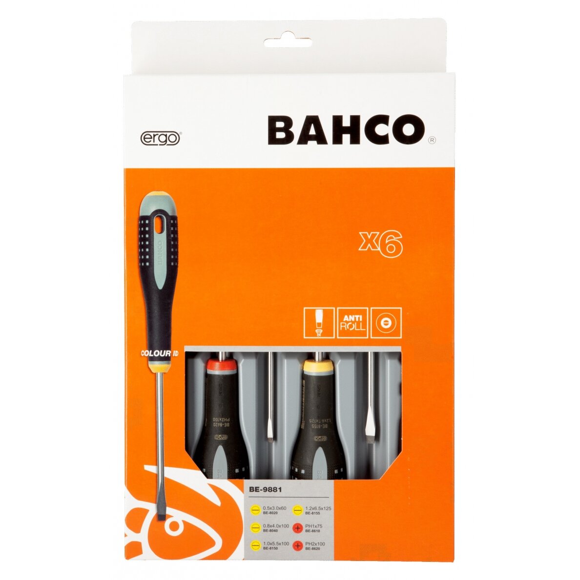 Atsuktuvų rinkinys ERGO™ 6 vnt - PH1/2; SL3,0/4,0/5,5/6,0 Atsuktuvų rinkinys ERGO™ 6 vnt - PH1/2; SL3,0/4,0/5,5/6,0
