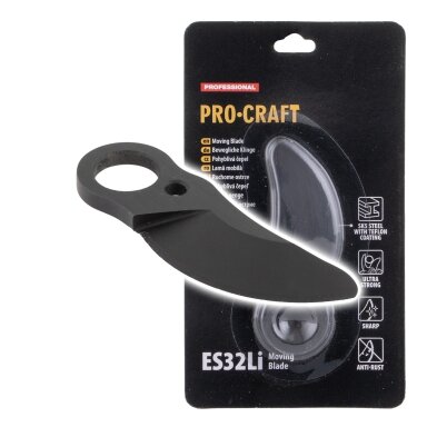 Atsarginė viršutinė geležtė „ProCraft ES32Li Moving Blade” Atsarginė viršutinė geležtė „ProCraft ES32Li Moving Blade”