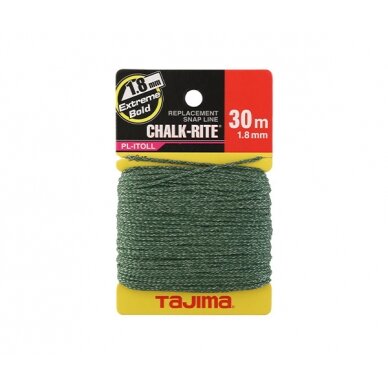 Atsarginė pinta nailono virvė 1.8mm x 30 m linijos atmušėjams Atsarginė pinta nailono virvė 1.8mm x 30 m linijos atmušėjams