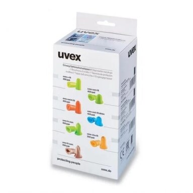 Ausų kamštukai Uvex com4-fit, oranžiniai, SNR: 33, dydis S, pakeitimui Uvex dispenseriui, 300 porų. Ausų kamštukai Uvex com4-fit, oranžiniai, SNR: 33, dydis S, pakeitimui Uvex dispenseriui, 300 porų.