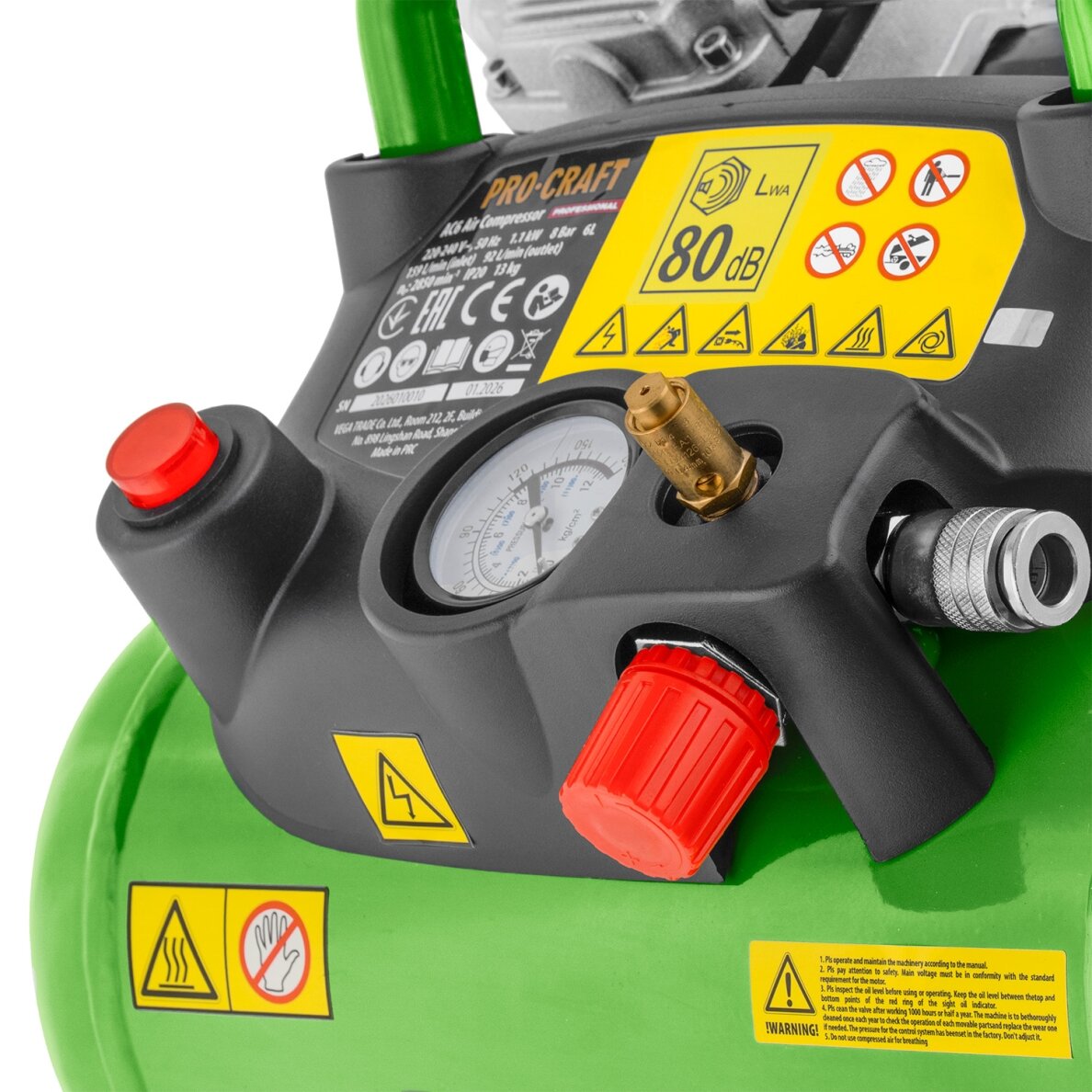 Betepalinis kompresorius „ProCraft AC6” 9 Betepalinis kompresorius „ProCraft AC6” 9
