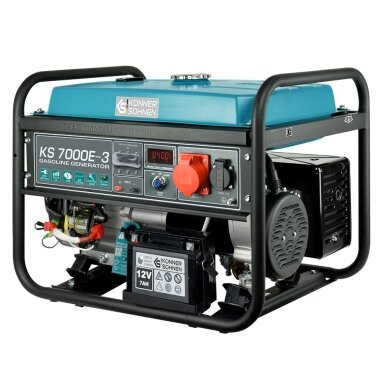 Benzininis generatorius Könner&Söhnen KS 7000E-3 (KS7000E-3), 5.5 kW Benzininis generatorius Könner&Söhnen KS 7000E-3 (KS7000E-3), 5.5 kW