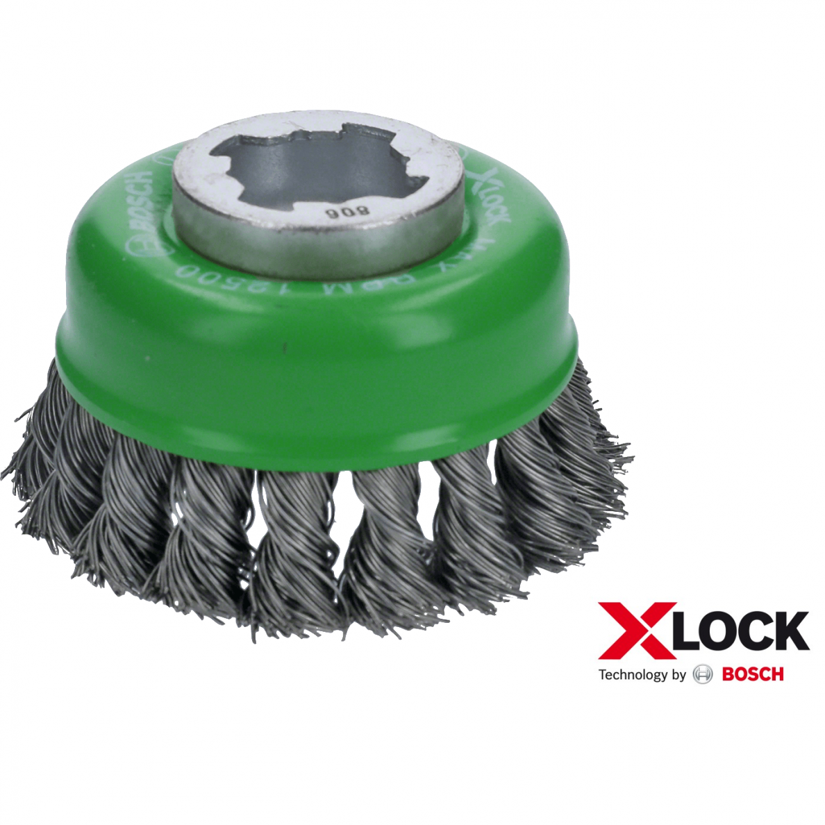 BOSCH „X-LOCK Heavy for Inox” taurės formos šepečiai, rišta viela BOSCH „X-LOCK Heavy for Inox” taurės formos šepečiai, rišta viela