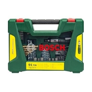 Bosch 91-dalių V-Line priedų komplektas 2607017311 Bosch 91-dalių V-Line priedų komplektas 2607017311