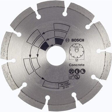 BOSCH Deimantinis pjovimo diskas 125mm CONCRETE BOSCH Deimantinis pjovimo diskas 125mm CONCRETE