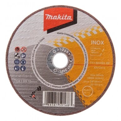Makita Pjovimo diskas 76x1.0x10mm WA60T, RST (5Vnt.) 1 Makita Pjovimo diskas 76x1.0x10mm WA60T, RST (5Vnt.) 1