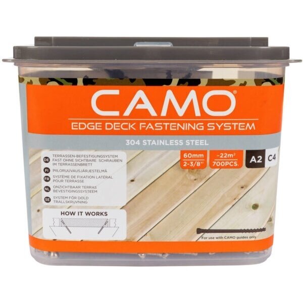 CAMO nerūdijančio plieno medsraigčiai A2 60mm 700vnt CAMO nerūdijančio plieno medsraigčiai A2 60mm 700vnt