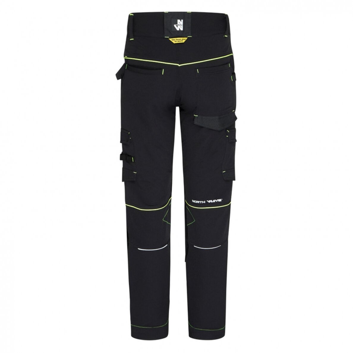 Darbo kelnės North Ways Sacha 1388  Black/Neon Yell, dydis 48