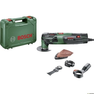 Daugiafunkcinis įrankis Bosch PMF 250 CES + priedai, 0603102100 Daugiafunkcinis įrankis Bosch PMF 250 CES + priedai, 0603102100