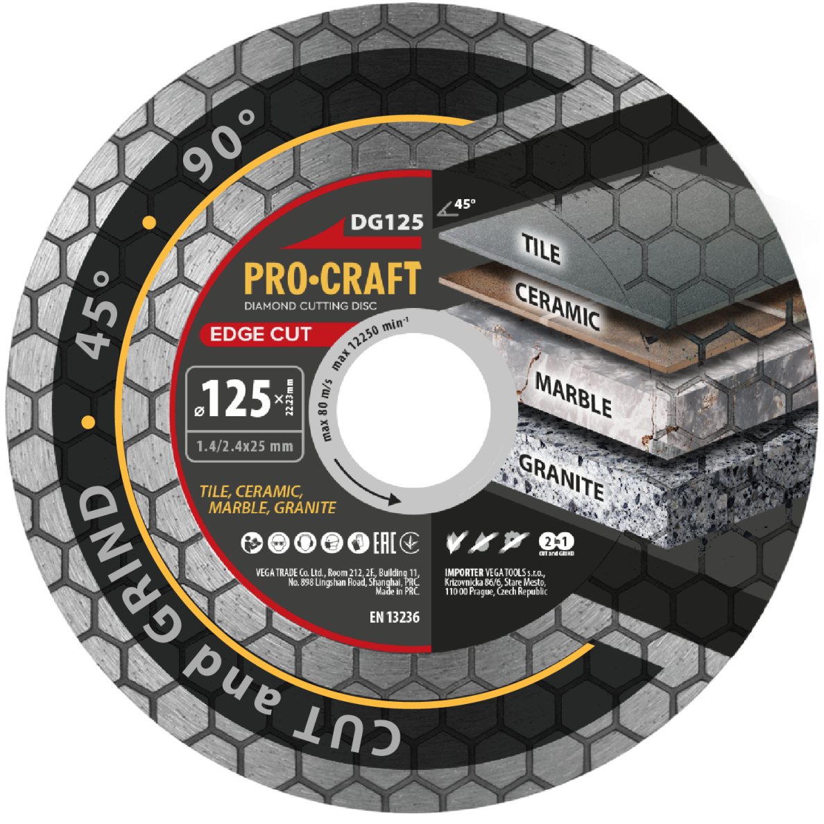 Deimantinis diskas „ProCraft DG125” Deimantinis diskas „ProCraft DG125”