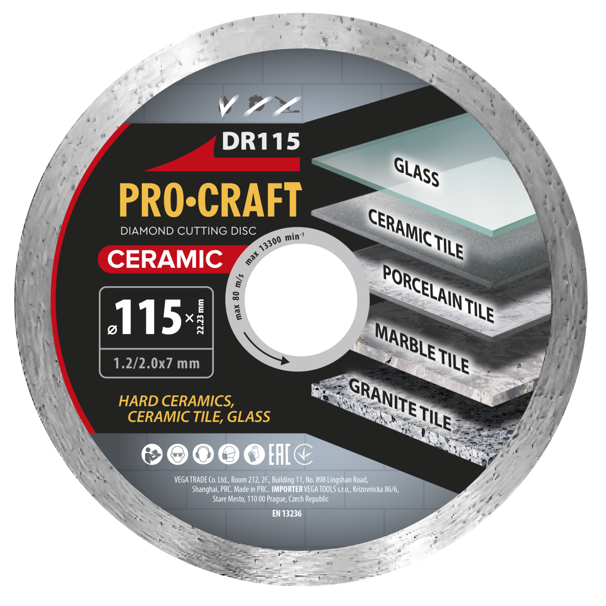 Deimantinis pjovimo diskas „ProCraft DR115” Deimantinis pjovimo diskas „ProCraft DR115”