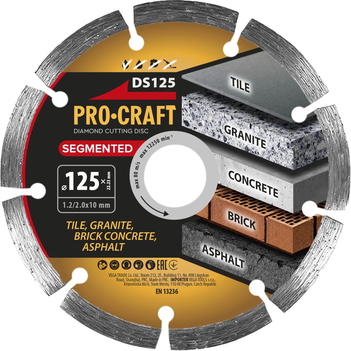 Deimantinis pjovimo diskas „ProCraft DS125” Deimantinis pjovimo diskas „ProCraft DS125”