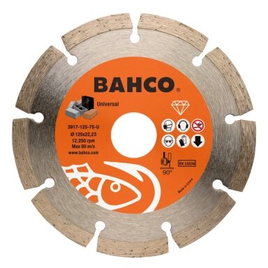 Deimantinis diskas betonui, segmentinis, Bahco 230x2.6x22.23mm