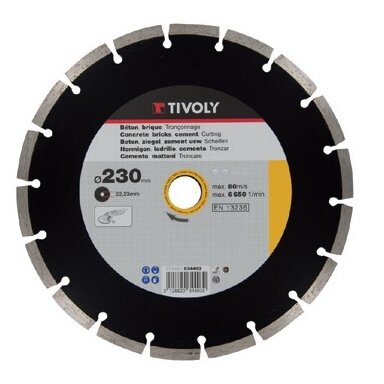 Deimantinis diskas Tivoly segment 125x22,2mm Deimantinis diskas Tivoly segment 125x22,2mm