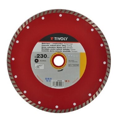 Deimantinis diskas Tivoly turbo 125x22,2mm Deimantinis diskas Tivoly turbo 125x22,2mm