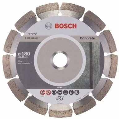 Deimantinis pjovimo diskas Bosch betonui 180mm; 22,23mm Deimantinis pjovimo diskas Bosch betonui 180mm; 22,23mm