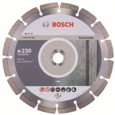 Deimantinis pjovimo diskas Bosch betonui 230mm; 22,23mm Deimantinis pjovimo diskas Bosch betonui 230mm; 22,23mm