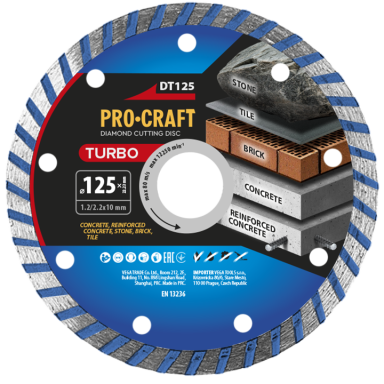 Deimantinis pjovimo diskas „ProCraft DT125”