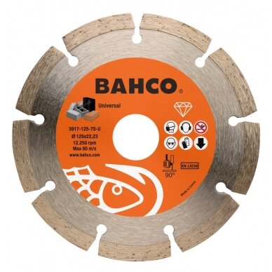 Deimantinis diskas betonui, segmentinis, Bahco 230x2.6x22.23mm Deimantinis diskas betonui, segmentinis, Bahco 230x2.6x22.23mm