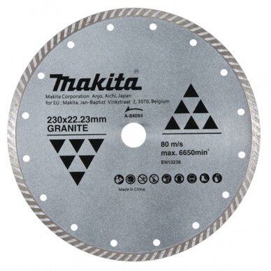 Deimantinis pjovimo diskas Makita A-84084, 230mm, akmeniui/betonui Deimantinis pjovimo diskas Makita A-84084, 230mm, akmeniui/betonui
